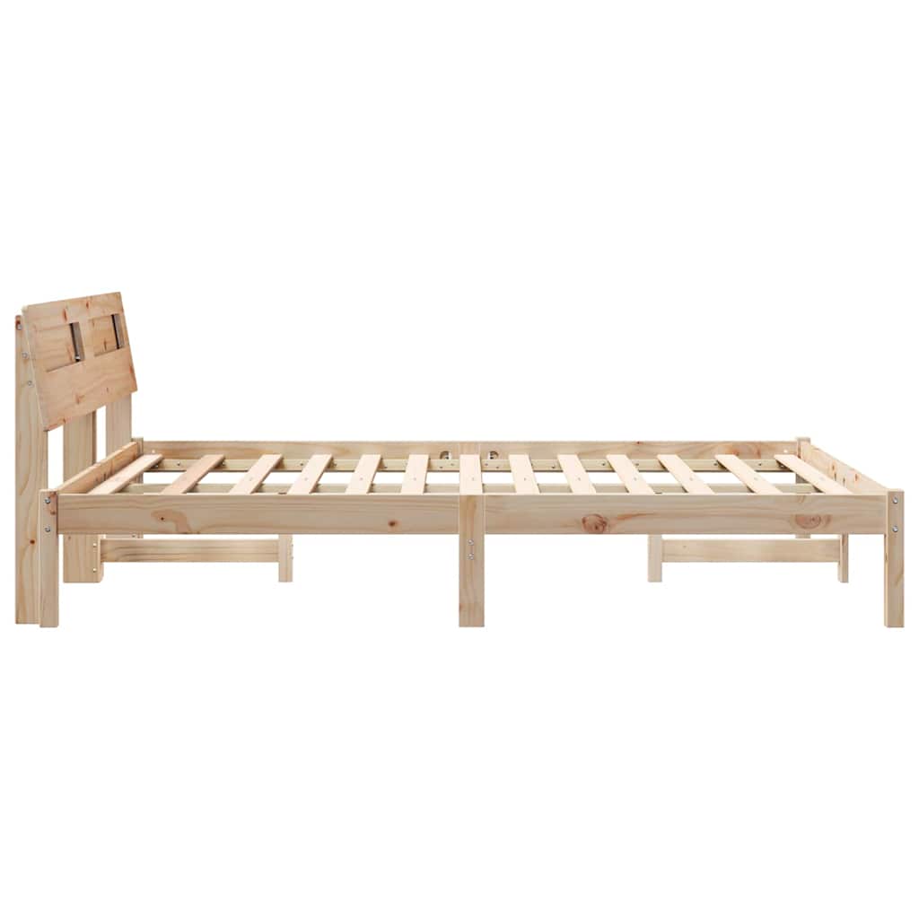Struttura del letto Marrone 140 x 190 cm Pino massello | homemem39