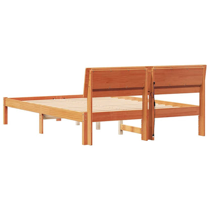 Struttura del letto Marrone cerato 140 x 190 cm Pino massello