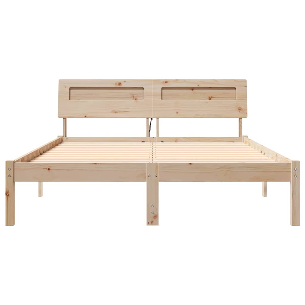 Struttura del letto Marrone 135 x 190 cm Pino massello | homemem39