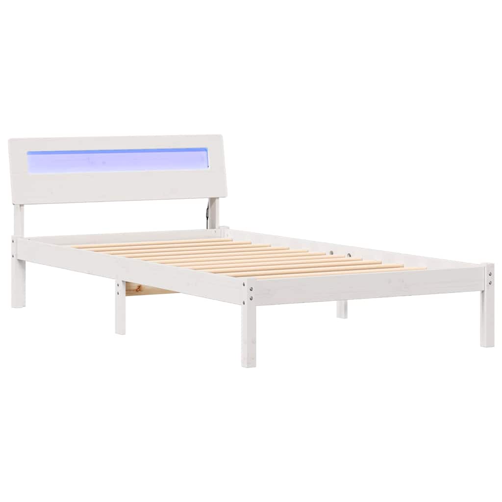 Struttura del letto Bianco 100 x 200 cm Pino massello | homemem39