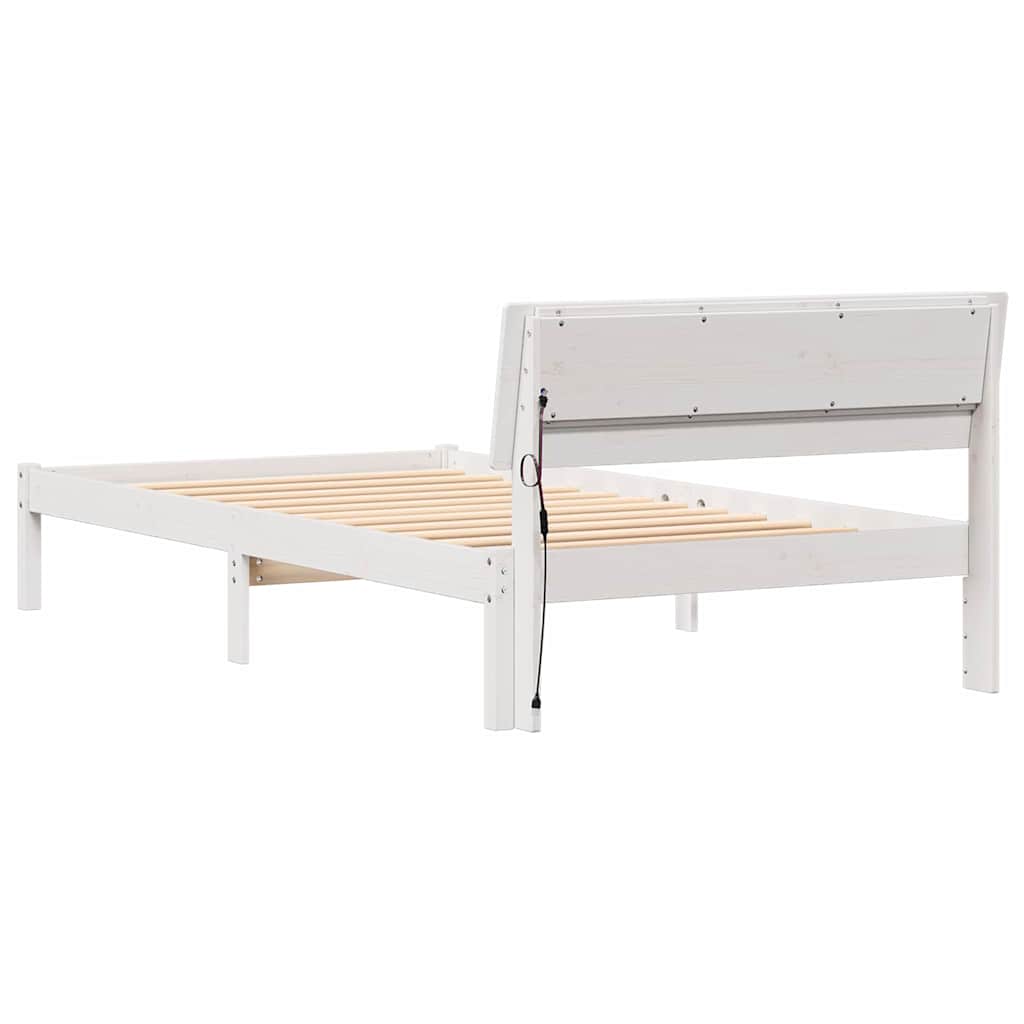 Struttura del letto Bianco 100 x 200 cm Pino massello | homemem39