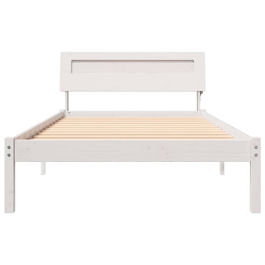 Struttura del letto Bianco 100 x 200 cm Pino massello | homemem39