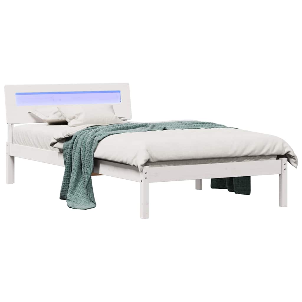 Struttura del letto Bianco 100 x 200 cm Pino massello | homemem39