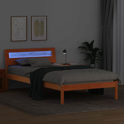 Struttura del letto Marrone cerato 100 x 200 cm Pino massello | homemem39