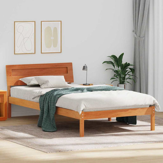 Struttura del letto Marrone cerato 100 x 200 cm Pino massello | homemem39