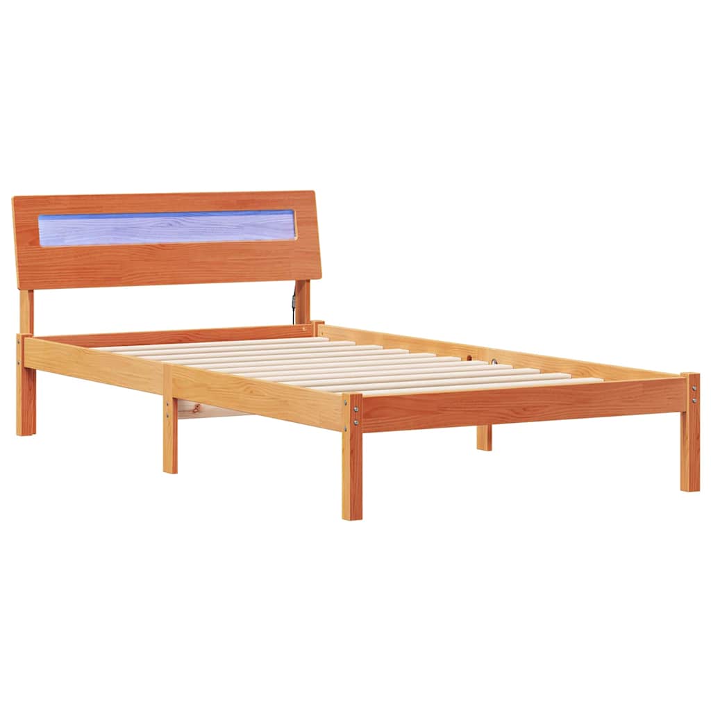 Struttura del letto Marrone cerato 100 x 200 cm Pino massello | homemem39