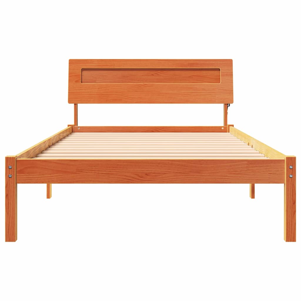 Struttura del letto Marrone cerato 100 x 200 cm Pino massello | homemem39