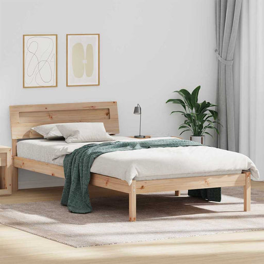 Struttura del letto Marrone 90 x 200 cm Pino massello | homemem39