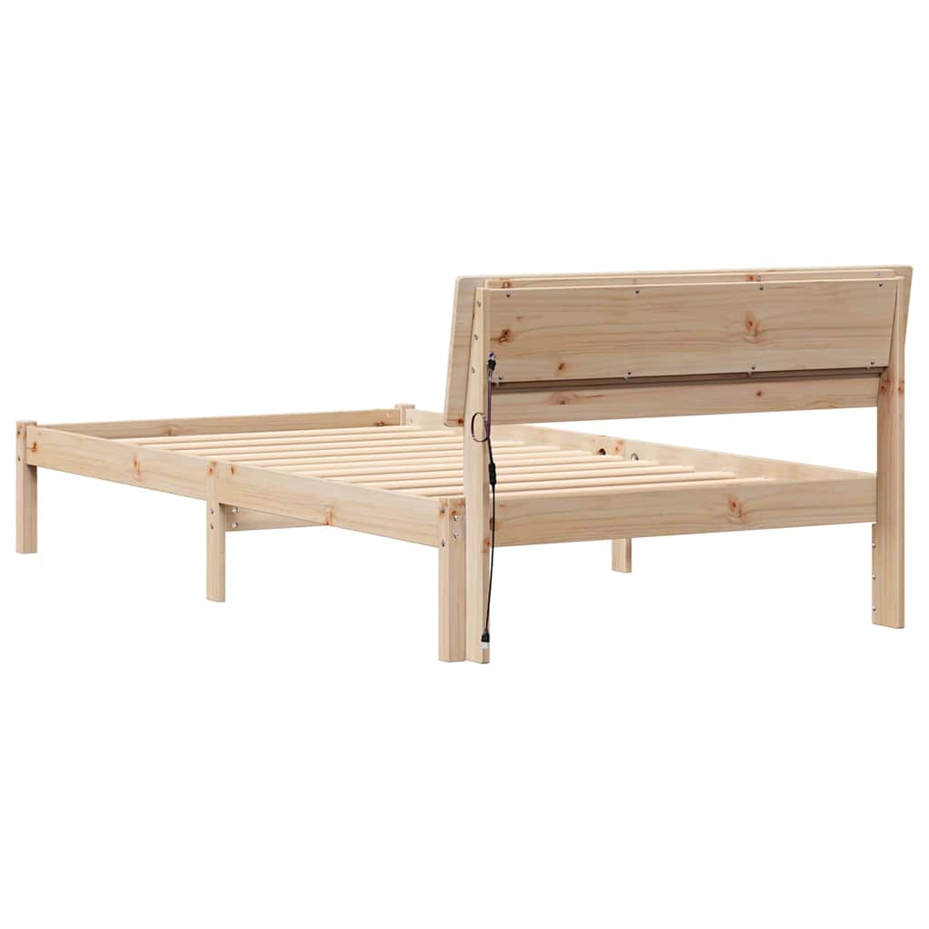 Struttura del letto Marrone 90 x 200 cm Pino massello | homemem39