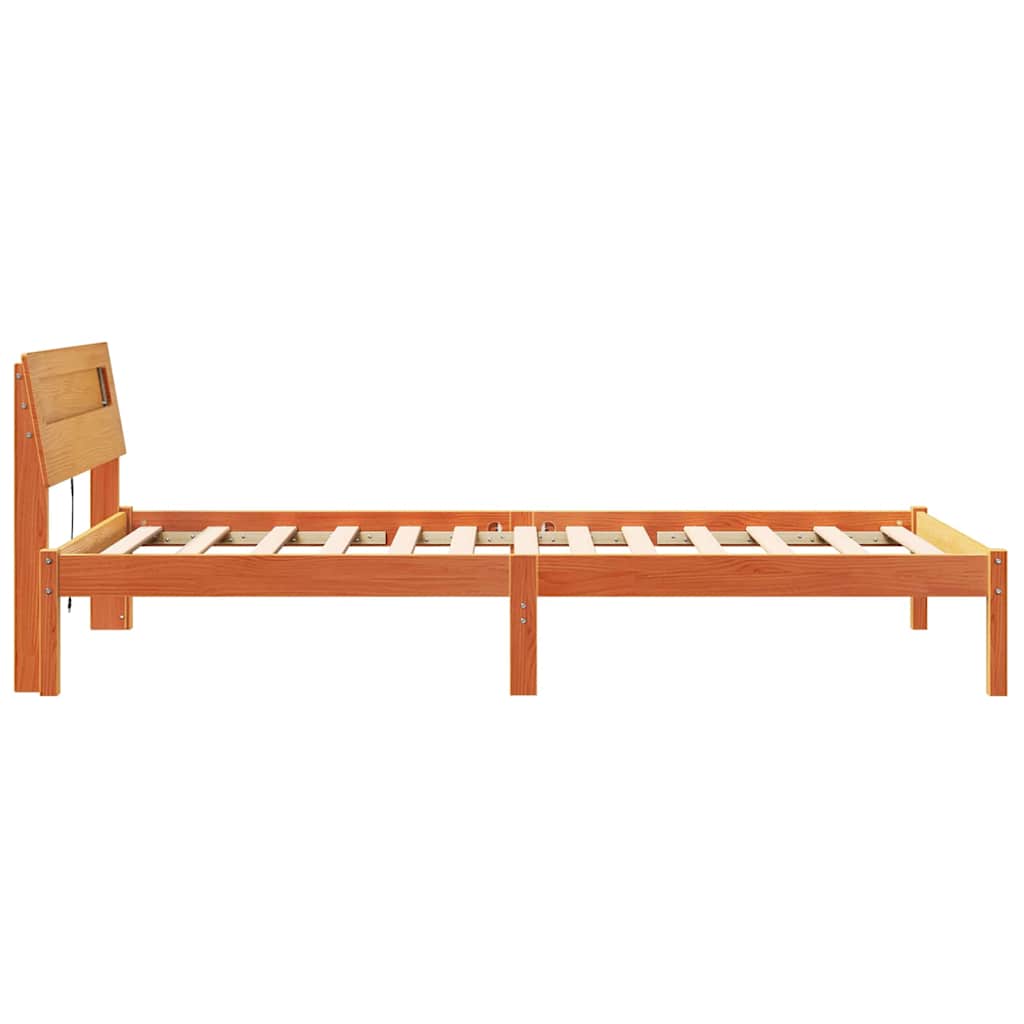 Struttura del letto Marrone cerato 90 x 200 cm Pino massello | homemem39