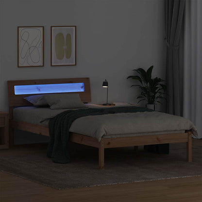 Struttura del letto Marrone 90 x 190 cm Pino massello | homemem39