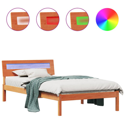 Struttura del letto Marrone cerato 90 x 190 cm Pino massello