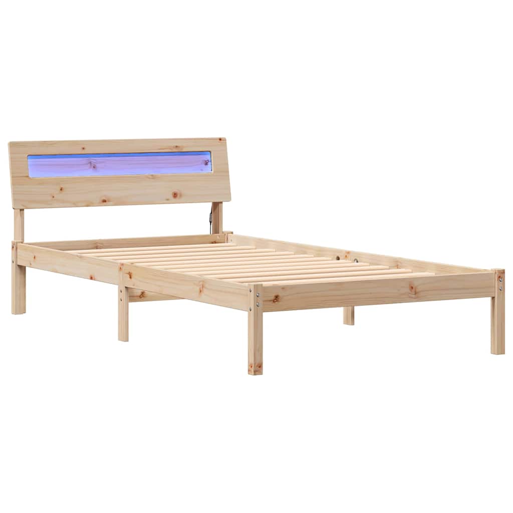 Struttura del letto Marrone 75 x 190 cm Pino massello | homemem39