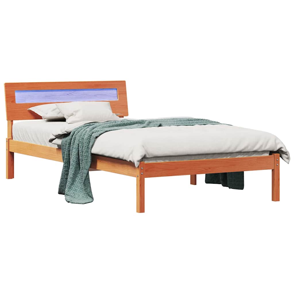 Struttura del letto Marrone cerato 75 x 190 cm Pino massello | homemem39