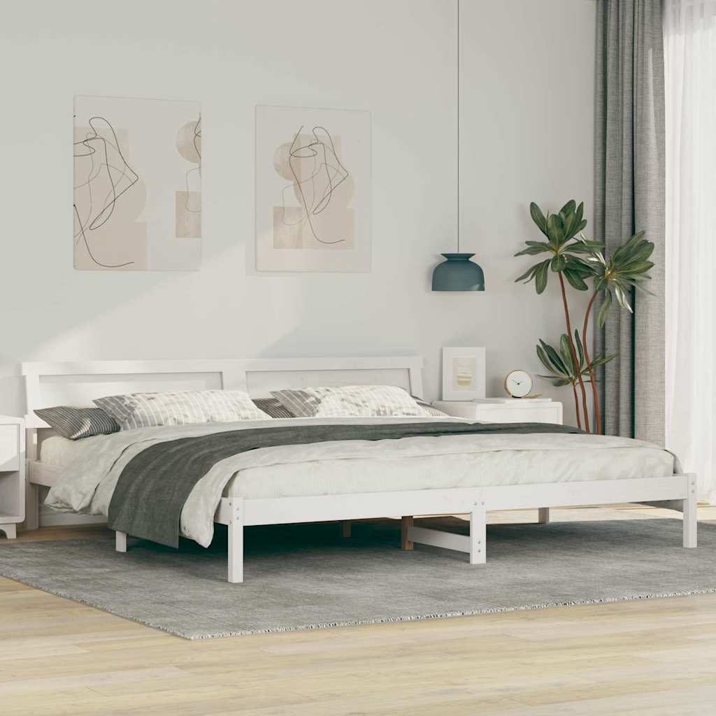 Struttura del letto Bianco 180 x 200 cm Pino massello | homemem39