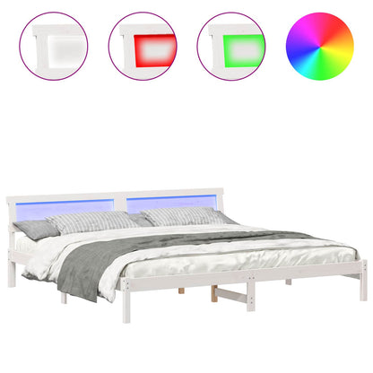 Struttura del letto Bianco 180 x 200 cm Pino massello