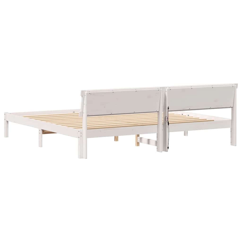 Struttura del letto Bianco 180 x 200 cm Pino massello | homemem39