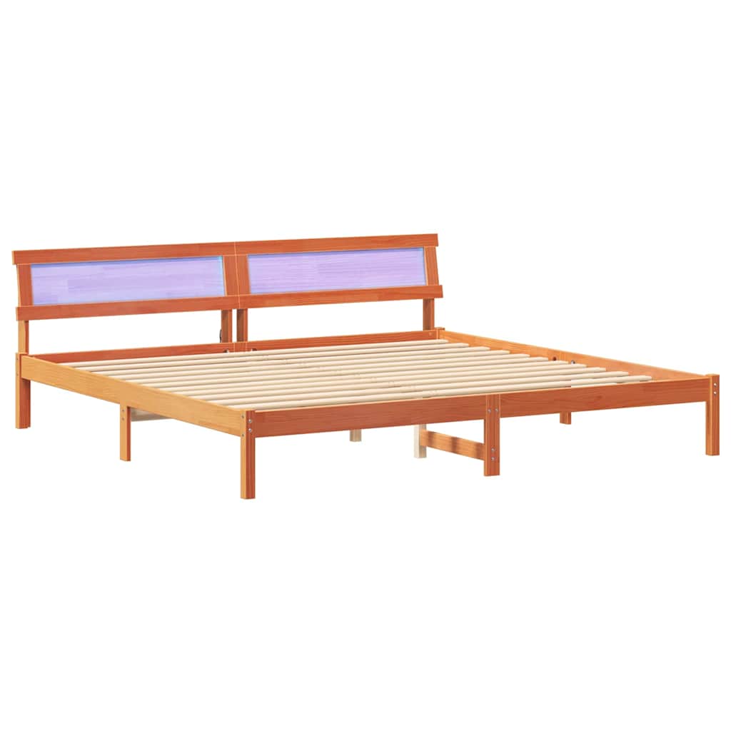 Struttura del letto Marrone cerato 180 x 200 cm Pino massello | homemem39
