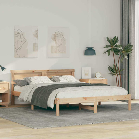 Struttura del letto Marrone 160 x 200 cm Pino massello | homemem39