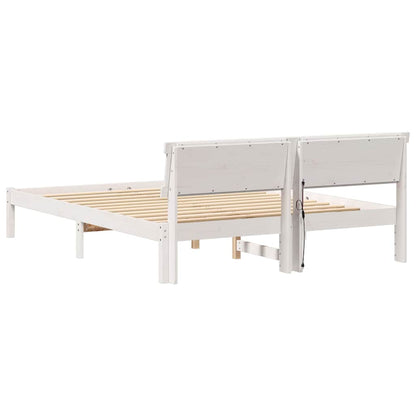 Struttura del letto Bianco 160 x 200 cm Pino massello | homemem39