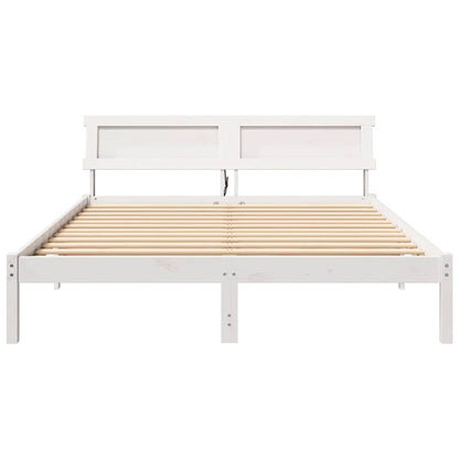 Struttura del letto Bianco 160 x 200 cm Pino massello | homemem39