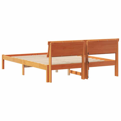 Struttura del letto Marrone cerato 160 x 200 cm Pino massello | homemem39