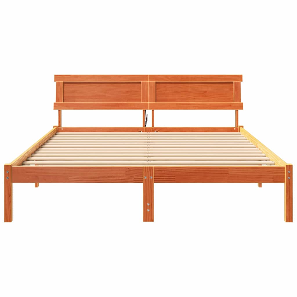 Struttura del letto Marrone cerato 160 x 200 cm Pino massello | homemem39