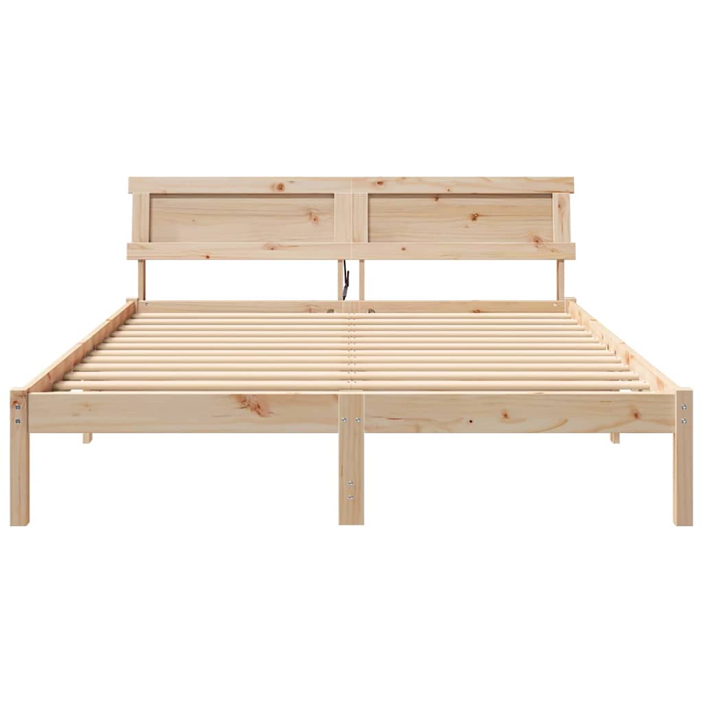 Struttura del letto Marrone 150 x 200 cm Pino massello | homemem39