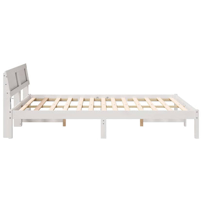 Struttura del letto Bianco 150 x 200 cm Pino massello | homemem39