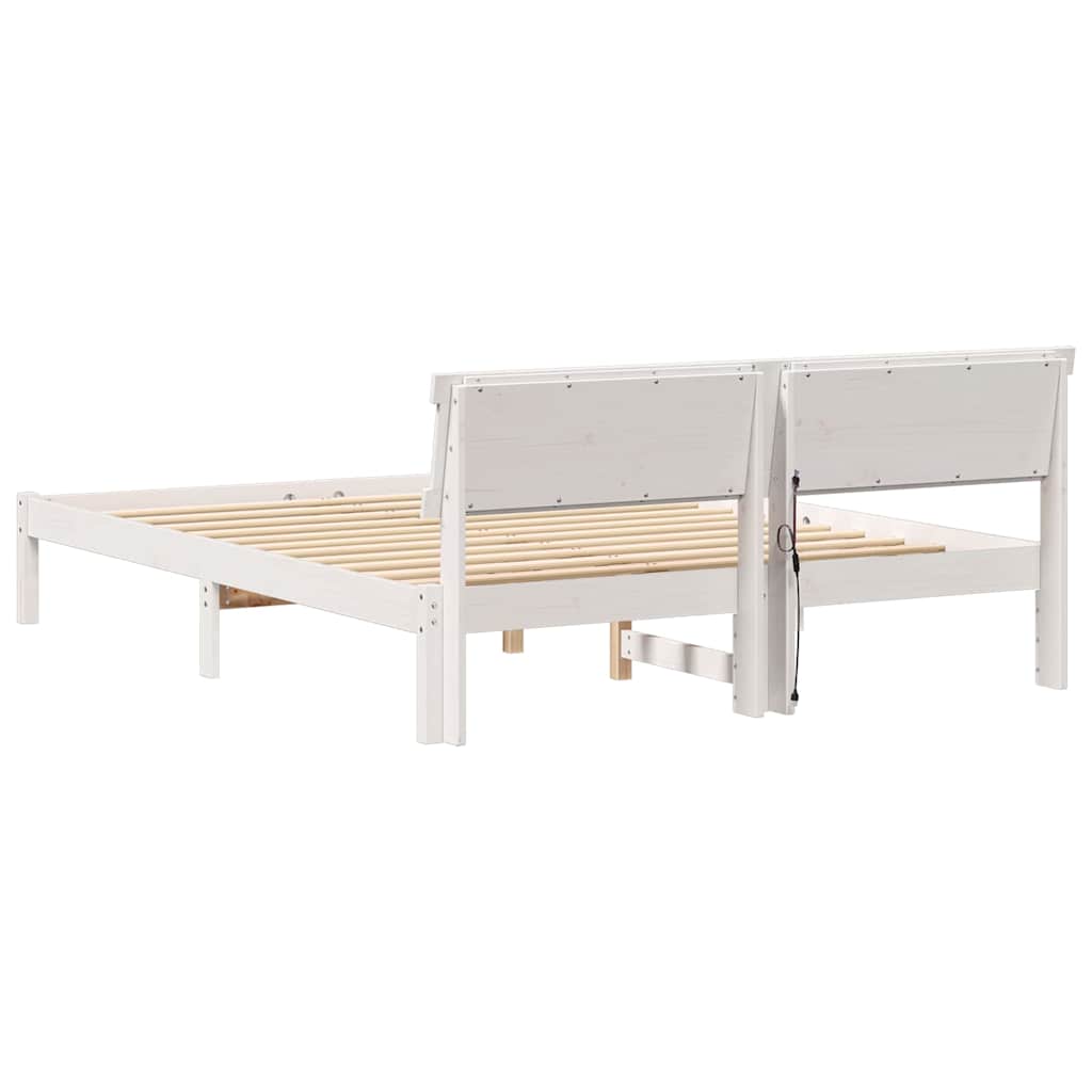 Struttura del letto Bianco 140 x 200 cm Pino massello | homemem39