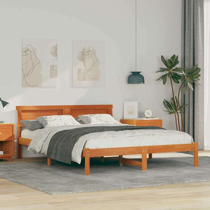 Struttura del letto Marrone cerato 140 x 200 cm Pino massello | homemem39