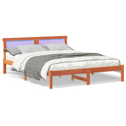 Struttura del letto Marrone cerato 140 x 200 cm Pino massello | homemem39