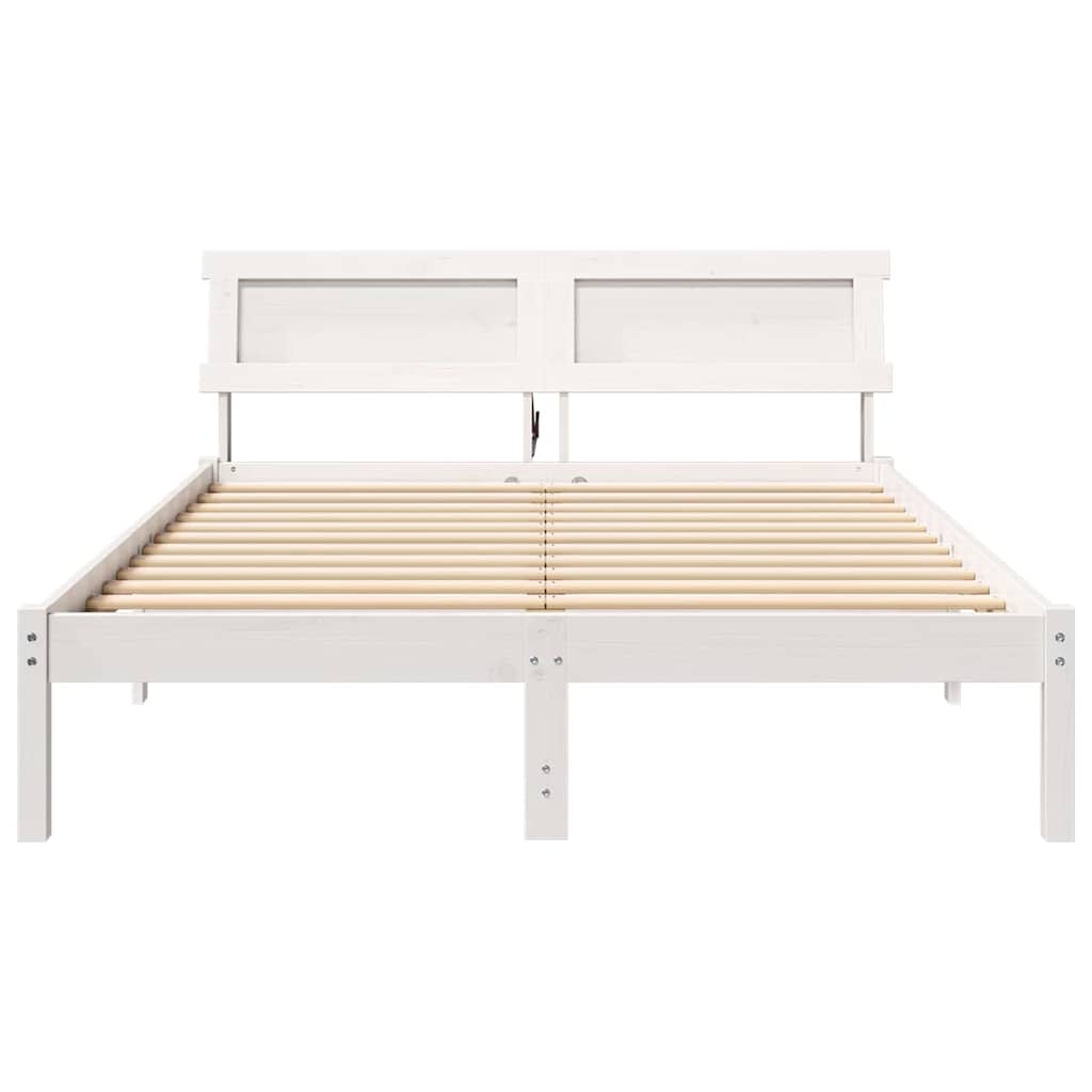 Struttura del letto Bianco 120 x 200 cm Pino massello | homemem39