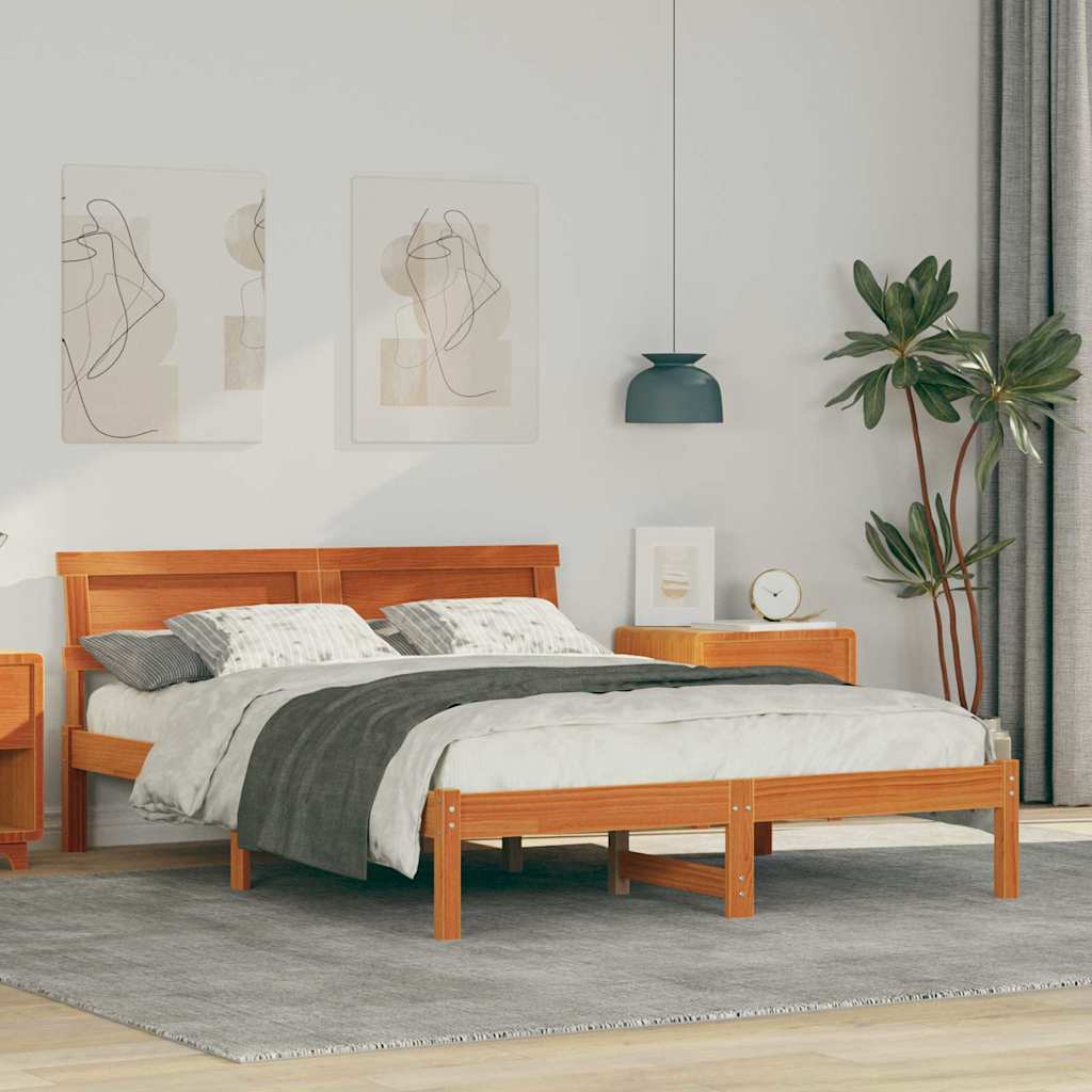 Struttura del letto Marrone cerato 120 x 200 cm Pino massello | homemem39