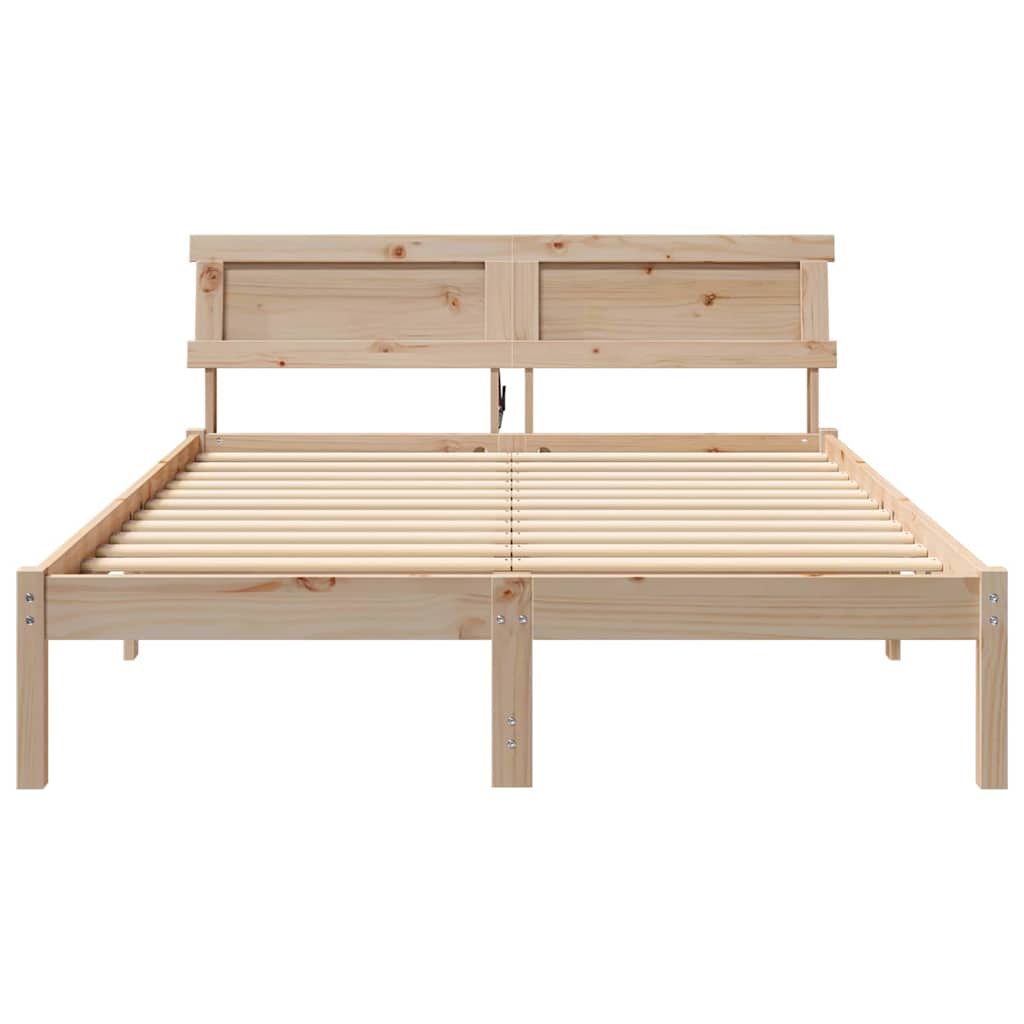 Struttura del letto Marrone 140 x 190 cm Pino massello | homemem39