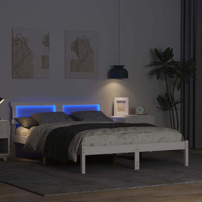 Struttura del letto Bianco 140 x 190 cm Legno di pino massello | homemem39