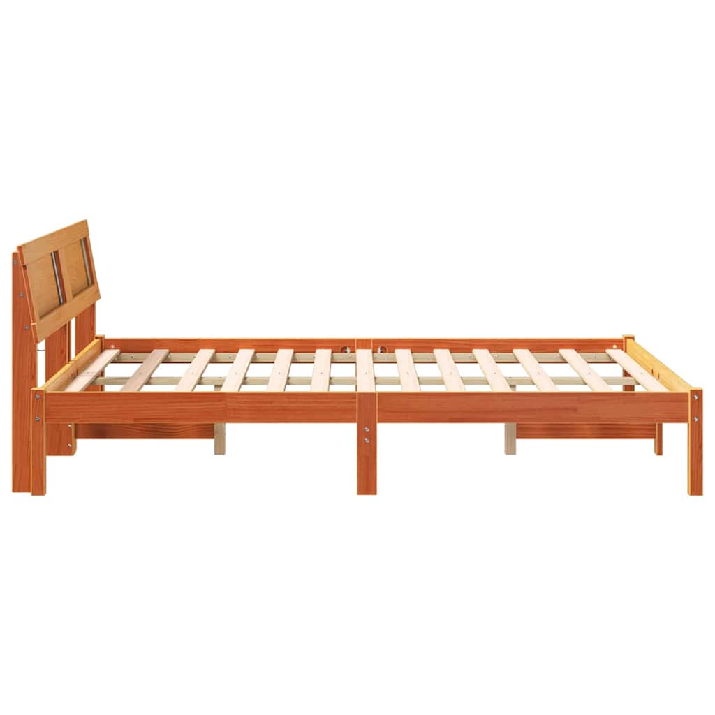 Struttura del letto Marrone cerato 140 x 190 cm Pino massello | homemem39