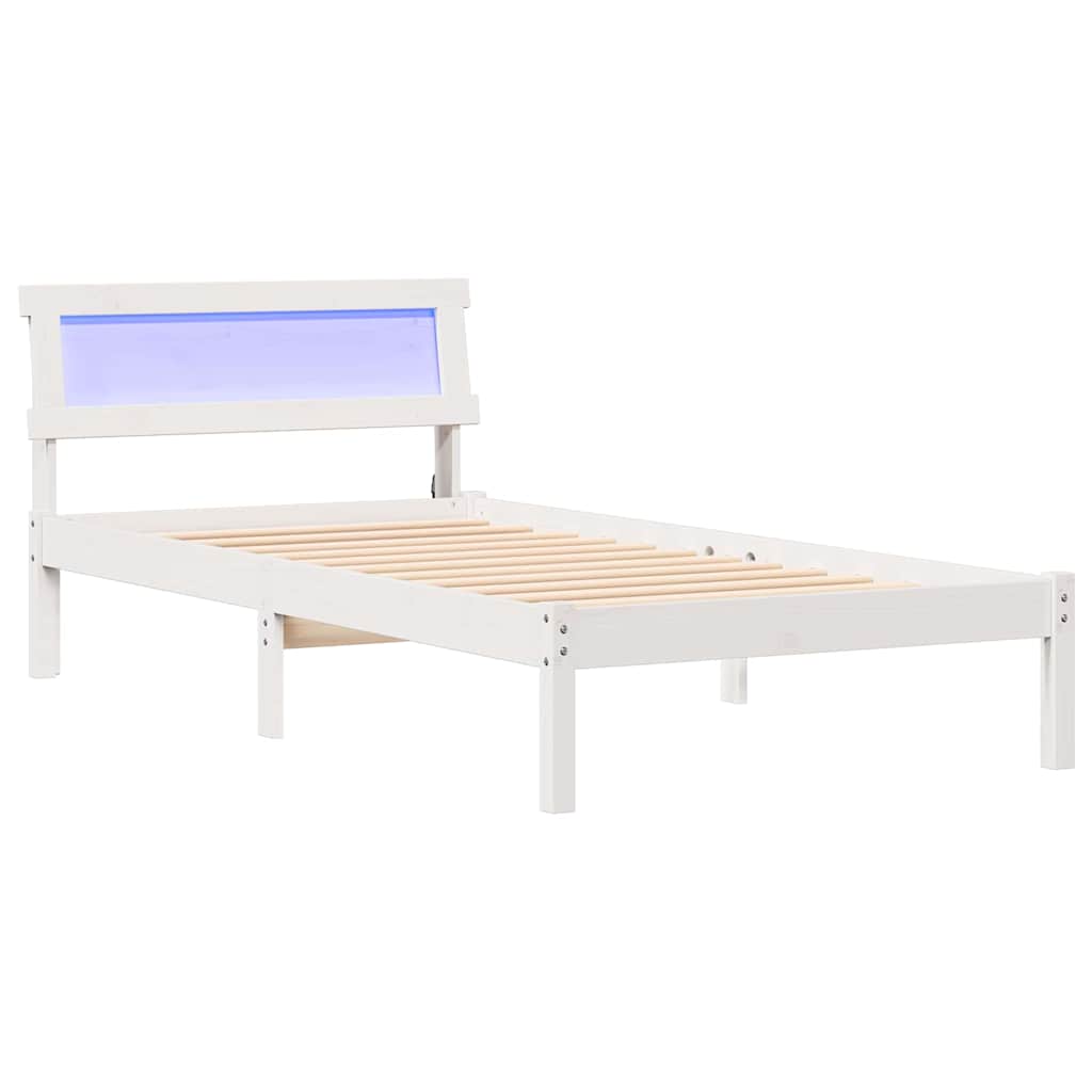 Struttura del letto Bianco 100 x 200 cm Pino massello | homemem39