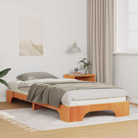 Struttura del letto Marrone 90 x 210 cm Pino massello