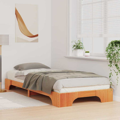 Struttura del letto Marrone 90 x 210 cm Pino massello