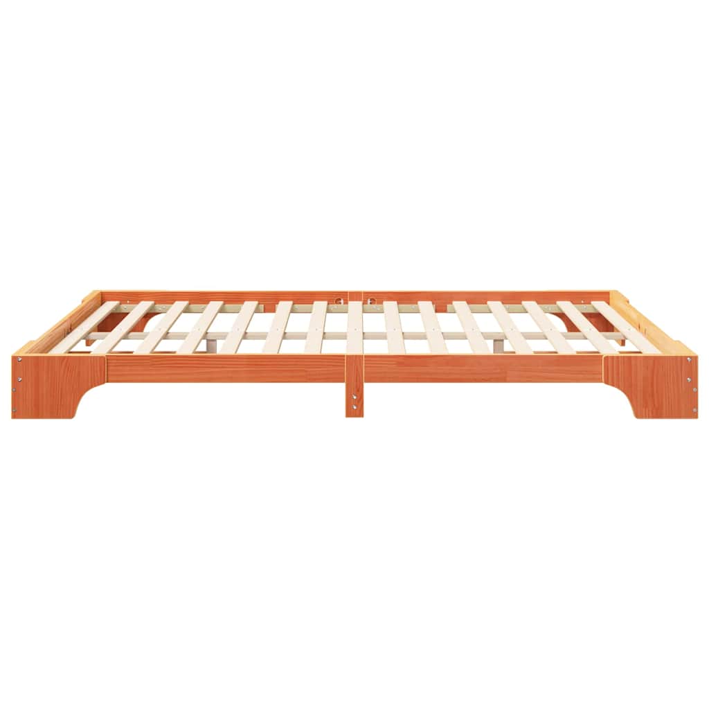 Struttura del letto Marrone 160 x 210 cm Pino massello