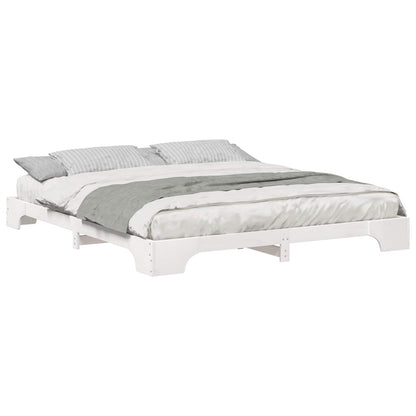 Struttura del letto Bianco 200 x 210 cm Pino massello
