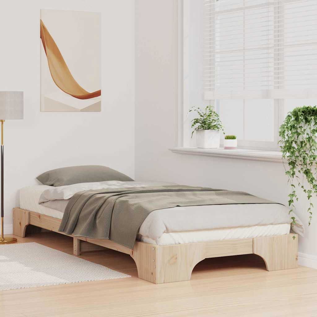 Struttura del letto Marrone 90 x 220 cm Pino massello | homemem39