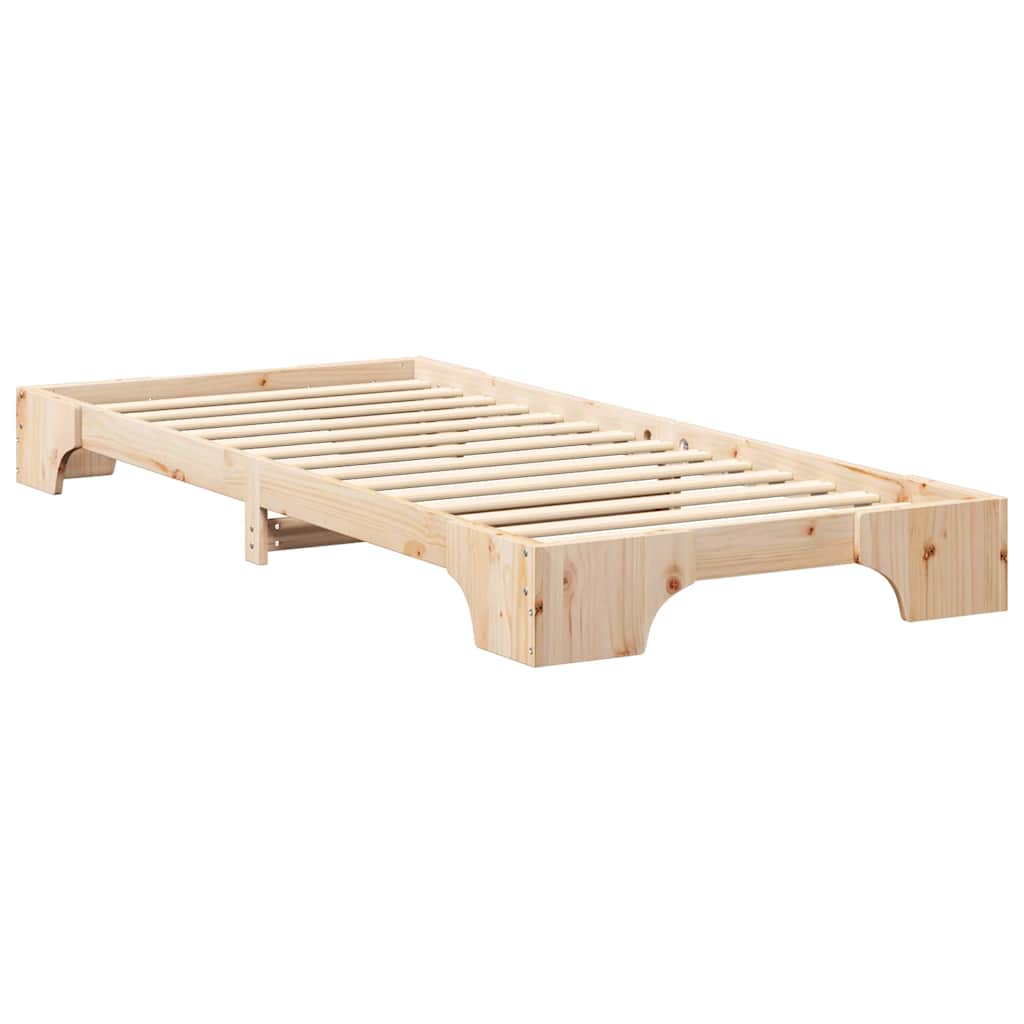 Struttura del letto Marrone 90 x 220 cm Pino massello | homemem39