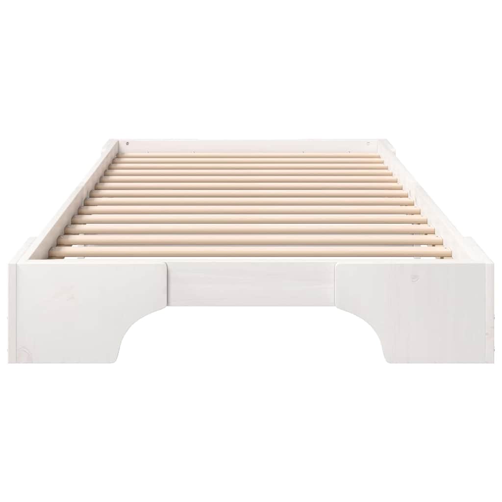Struttura del letto Bianco 90 x 220 cm Pino massello | homemem39