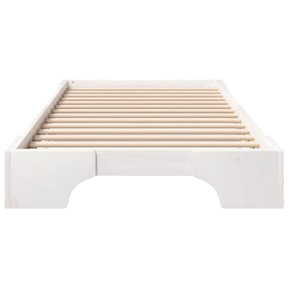 Struttura del letto Bianco 90 x 220 cm Pino massello | homemem39