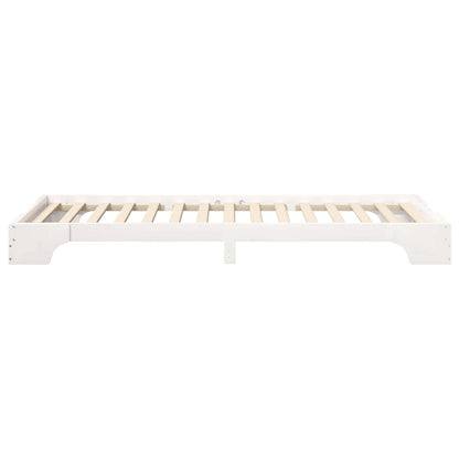 Struttura del letto Bianco 90 x 220 cm Pino massello | homemem39