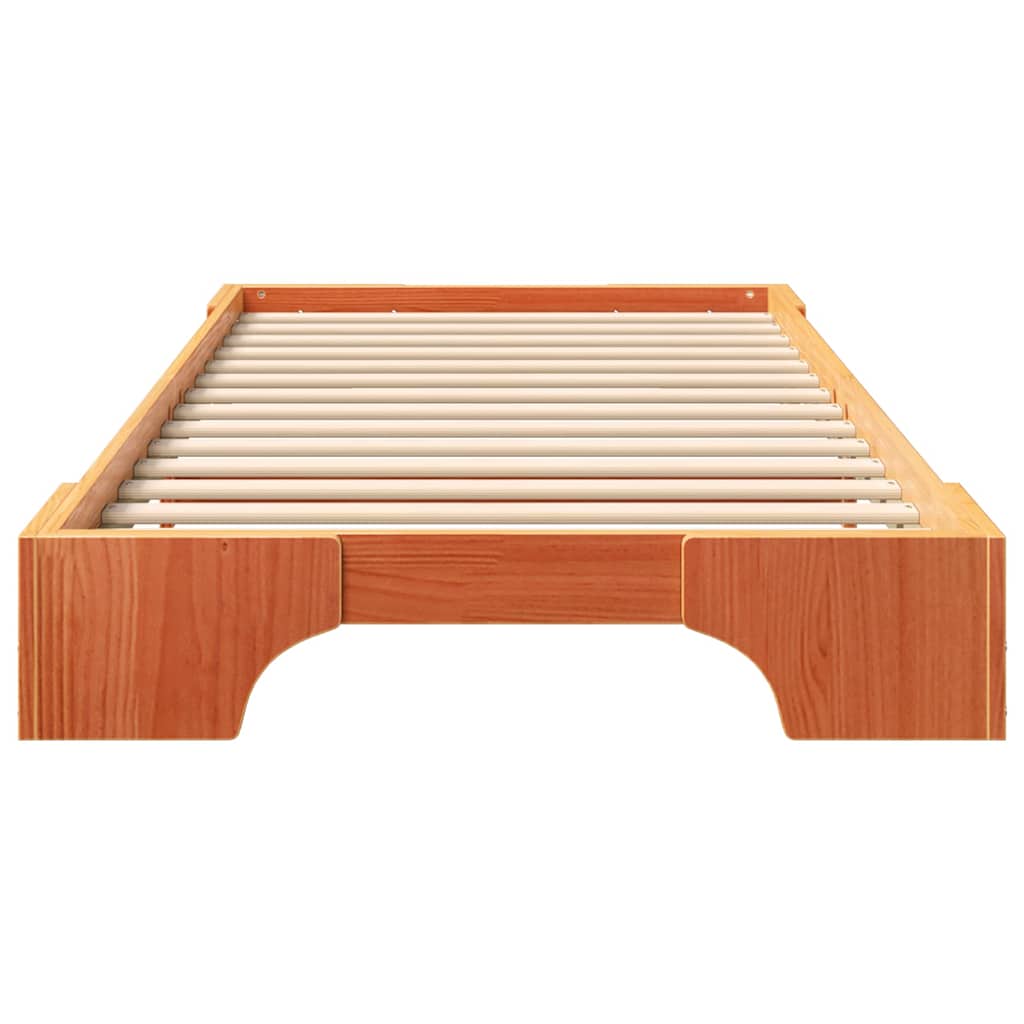 Struttura del letto Marrone 90 x 220 cm Pino massello | homemem39