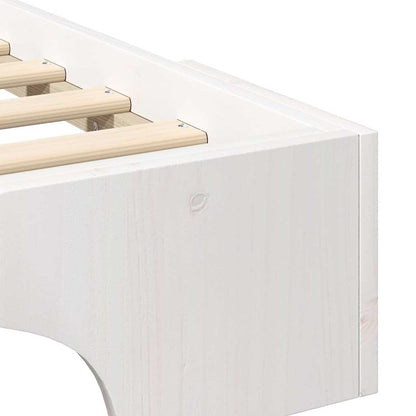 Struttura del letto Bianco 100 x 220 cm Pino massello | homemem39