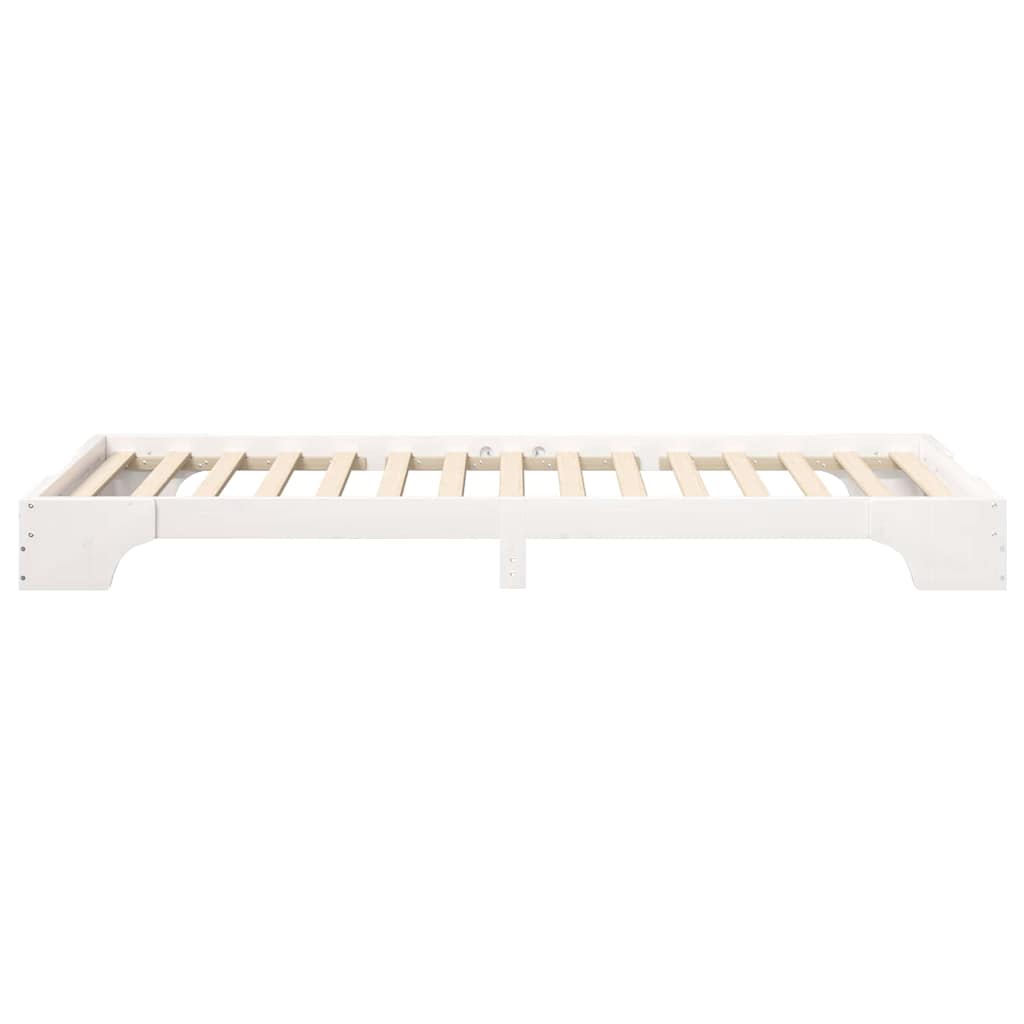 Struttura del letto Bianco 100 x 220 cm Pino massello | homemem39